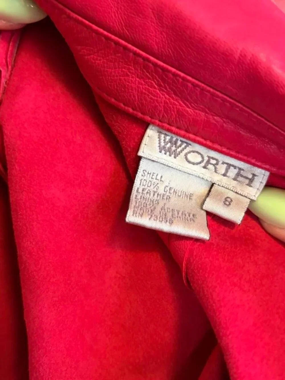 Worth Genuine Leather Hot Pink Jacket